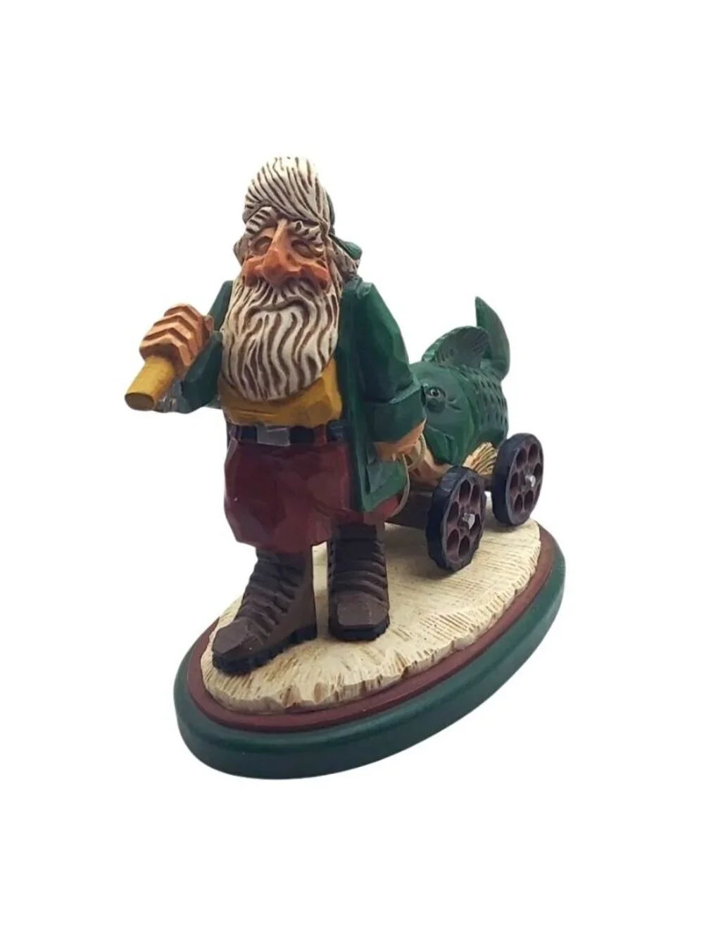 READ The Fisherman David Frykman Portfolio Fish on Wheels Resin Figurine DF1417